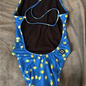 Jolyn Clothing Blue and Yellow Pineapple Swimsuit